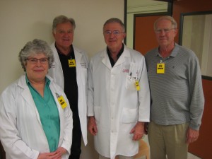The doctors who volunteer at the Oregon Youth Authority's tattoo removal program are Dr. Carolyn Hale, Dr. Harold Boyd, Dr. J. Mark Roberts and Dr. Michael Wicks.